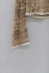 SWAYING/KNIT section dyed hollow bottoming shirt SW-SW24SS1T61-QIANZONG light brown PS86